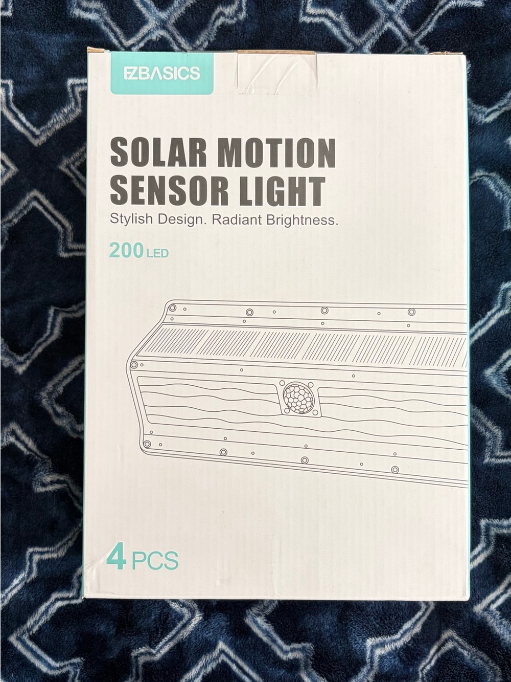 EZBASICS Solar Lights Outdoor, 200 LED Solar Motion